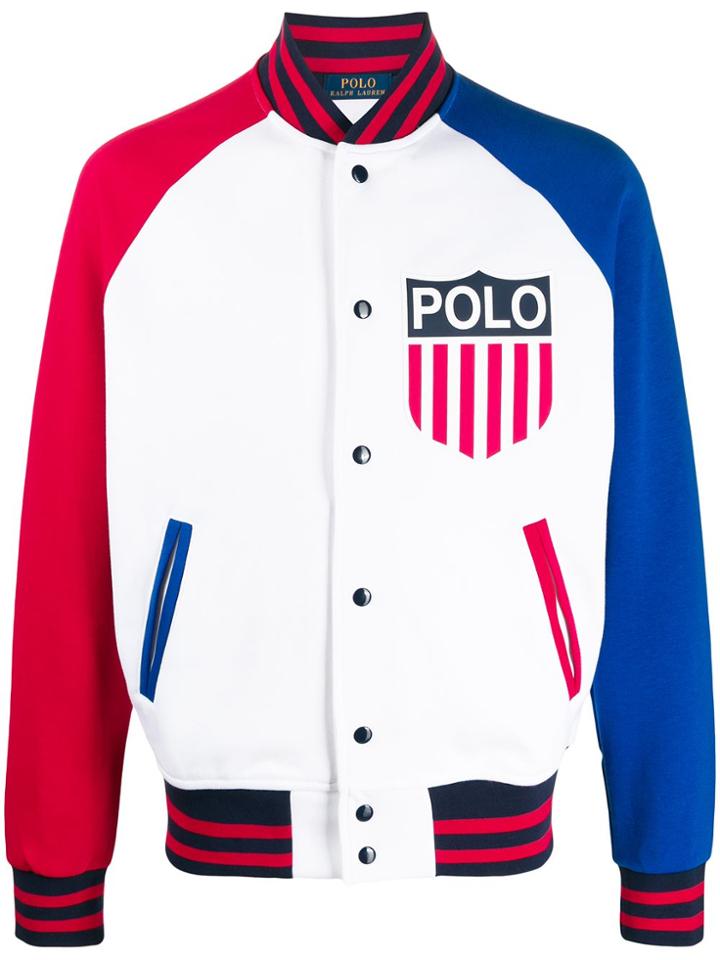 Polo Ralph Lauren Panelled Bomber Jacket - White