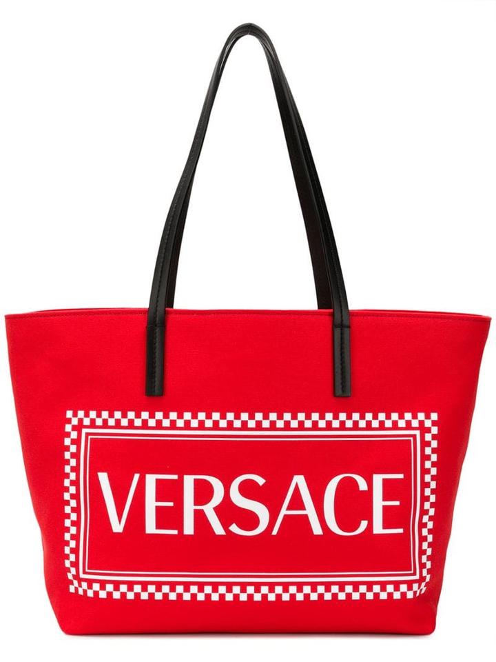 Versace Logo Tote - Red