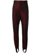 Romeo Gigli Pre-owned 1990's Heel Strap Skinny Trousers - Red