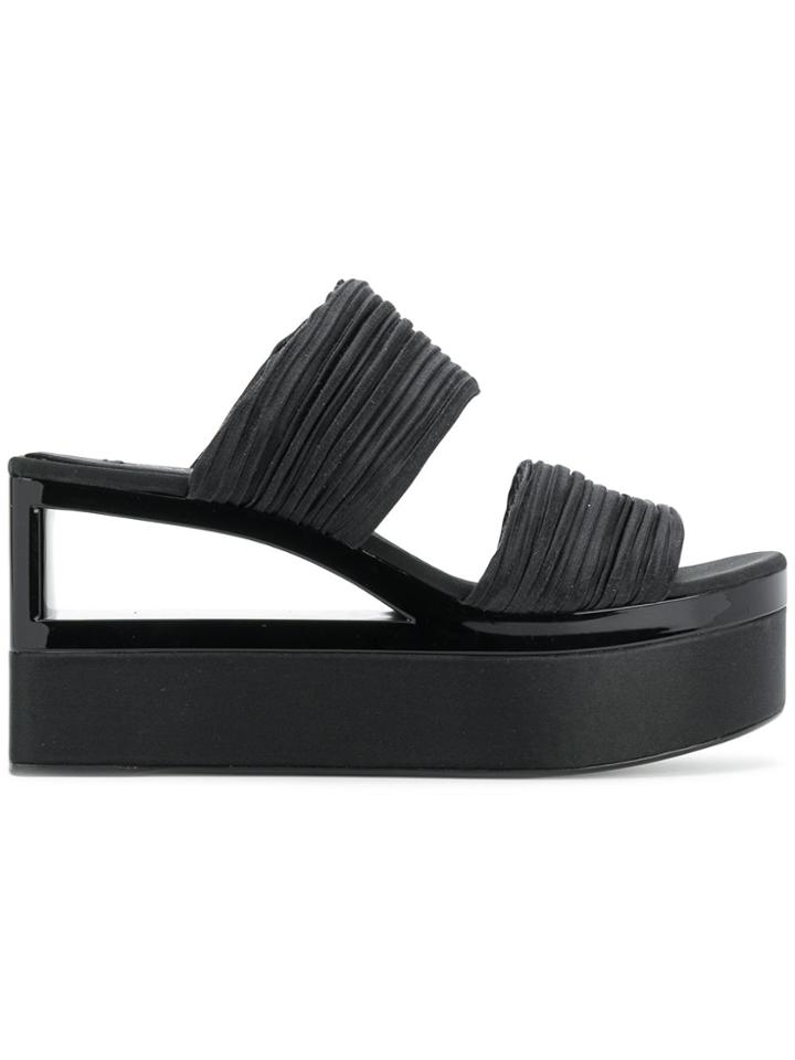 Casadei Cut Out Platforms - Black