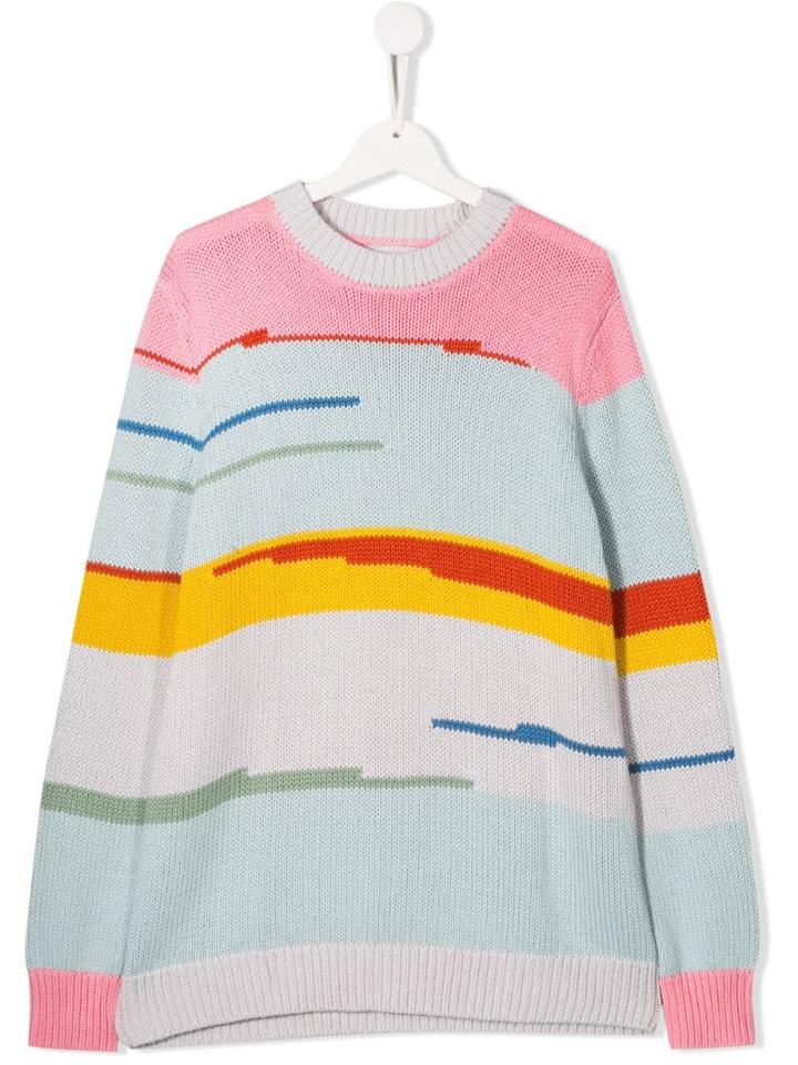 Stella Mccartney Kids Teen Striped Cardigan - Pink