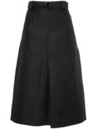 Astraet Flared Midi Skirt - Black