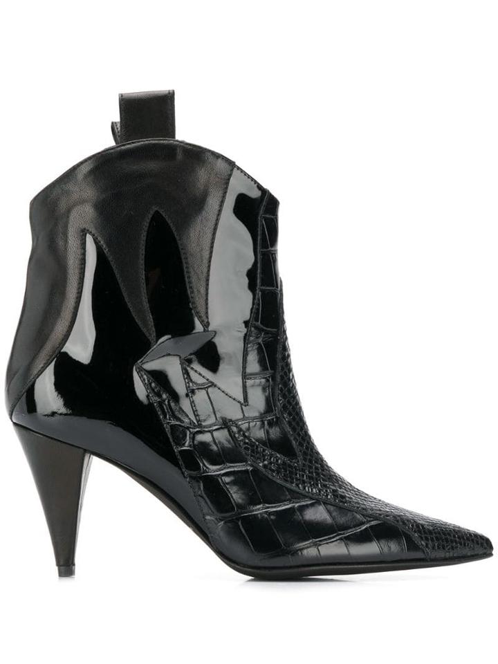 Marc Ellis Ankled Cowboy Boots - Black
