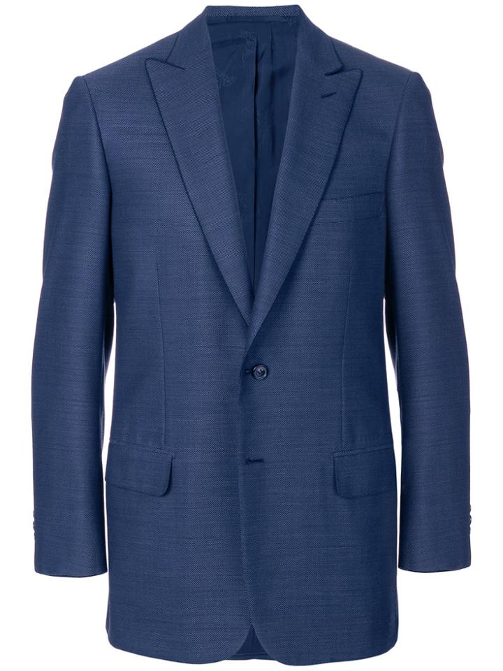 Brioni Long Sleeved Blazer - Blue