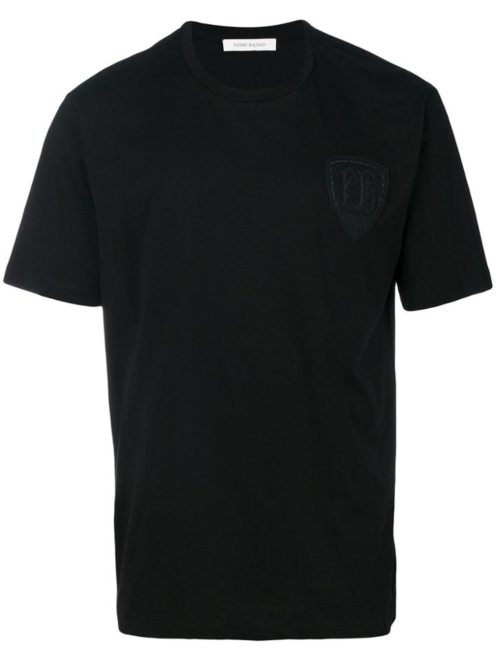 Pierre Balmain Logo Patch T-shirt - Black