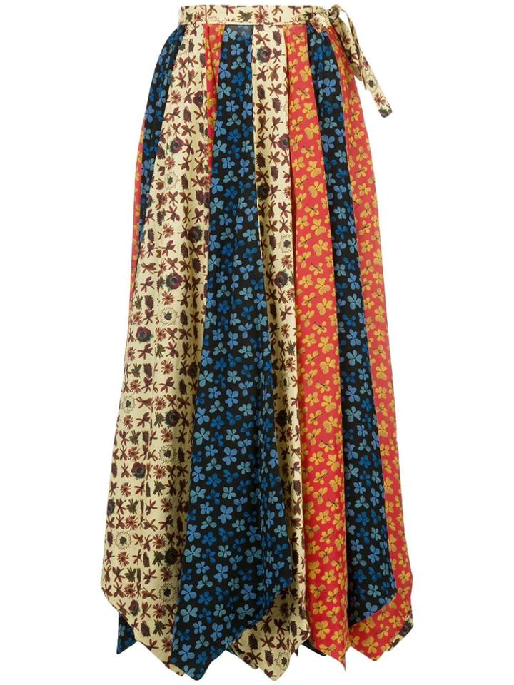 Jonathan Cohen Panelled Asymmetric Skirt - Red