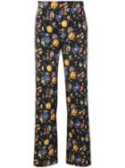 Boutique Moschino Front Zip Flared Trousers - Black