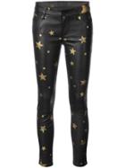 Rta Star-print Skinny Trousers - Black
