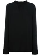 Marni Ruffle Collar Blouse, Women's, Size: 42, Black, Viscose/acetate