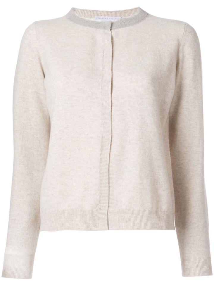 Fabiana Filippi Round Neck Cardigan - Nude & Neutrals