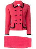 Chanel Vintage Two Piece Skirt Suit, Women's, Size: 38, Pink/purple