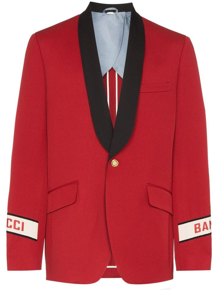 Gucci Gucci Band Shawl Lapel Blazer - Red