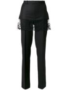 Givenchy Lace Overlay Tailored Trousers - Black