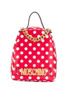 Moschino Polka Dots Print Backpack - Red