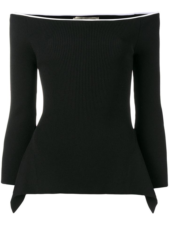 Roland Mouret Cartwright Off-shoulder Top, Women's, Size: Xs, Black, Viscose/polyester/polyamide