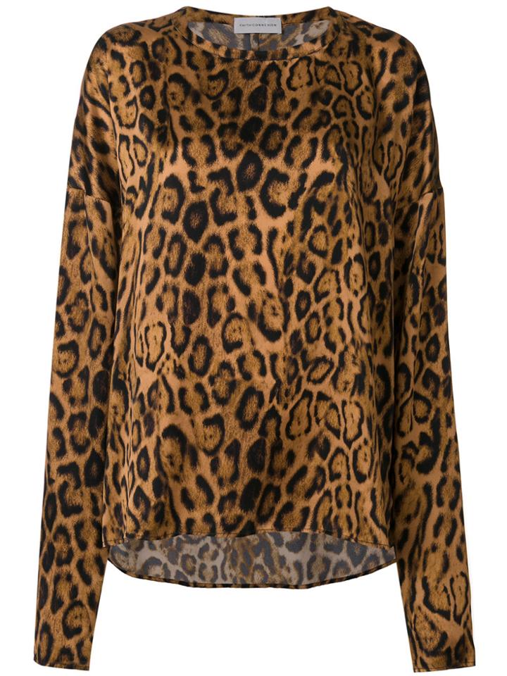 Faith Connexion Leopard Print Longsleeved Blouse - Brown