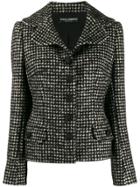 Dolce & Gabbana Tweed Fitted Jacket - Black