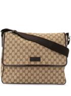Gucci Pre-owned Gg Pattern Messenger Shoulder Bag - Brown