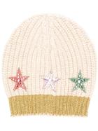 Gucci Star Embellished Beanie - Nude & Neutrals