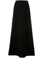 Krizia Vintage Long A-line Skirt, Women's, Size: 42, Black