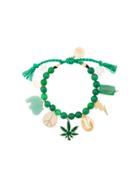 Venessa Arizaga Green Multi Charm Bracelet