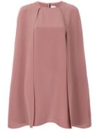 Gianluca Capannolo Flared Cape Dress - Pink & Purple