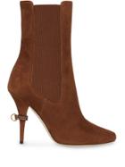 Burberry D-ring Detail Suede Ankle Boots - Brown