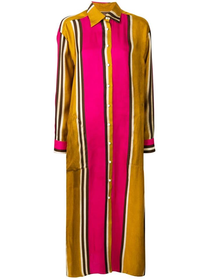 Uma Wang Striped Shirt Dress - Pink