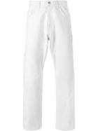 Raf Simons Straight Bleached Jeans, Men's, Size: 36, White, Cotton