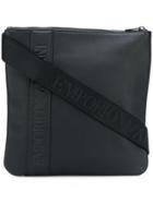 Emporio Armani Logo Stripe Shoulder Bag - Black