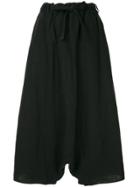 Aleksandr Manamïs Cropped Drop-crotch Trousers - Black