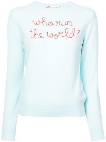 Lingua Franca Run The World Sweater - Blue