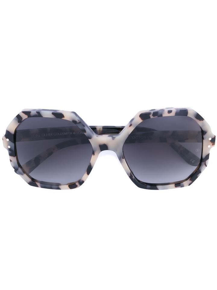 Oliver Goldsmith 'yatton' Geometric Frame Sunglasses - White
