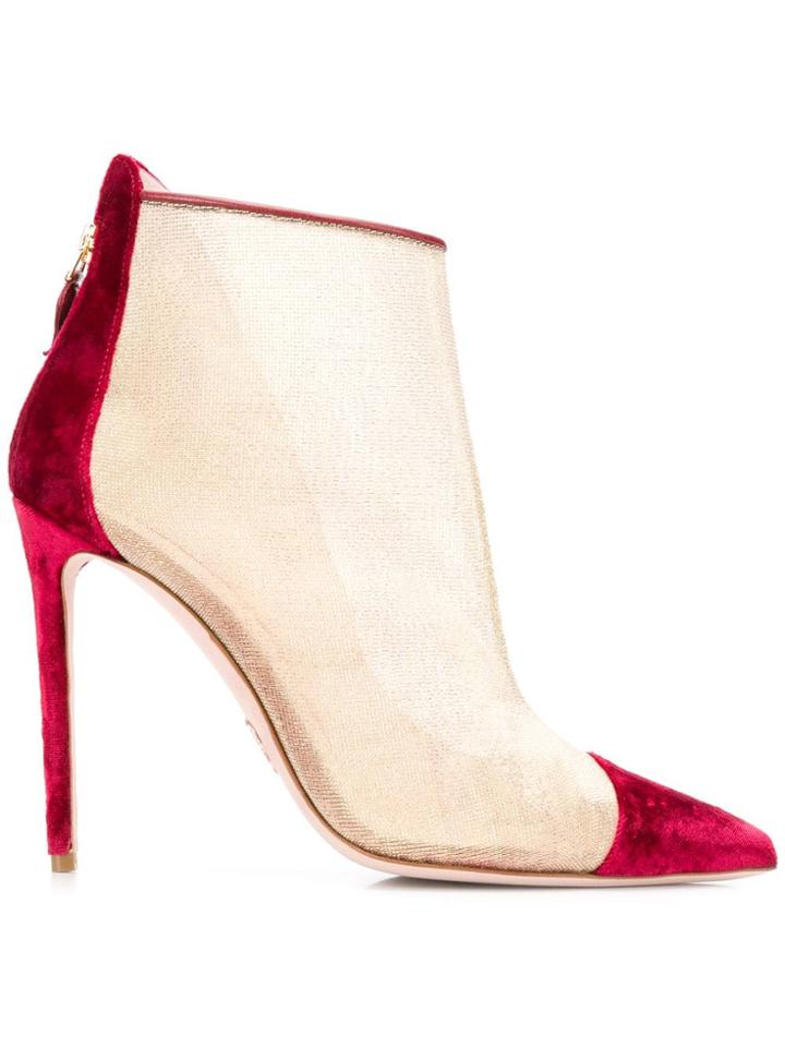 Oscar Tiye Stiletto Ankle Boots - Gold