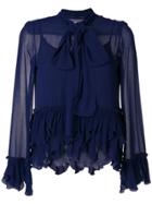 See By Chloé Frilled Pussy Bow Blouse - Blue