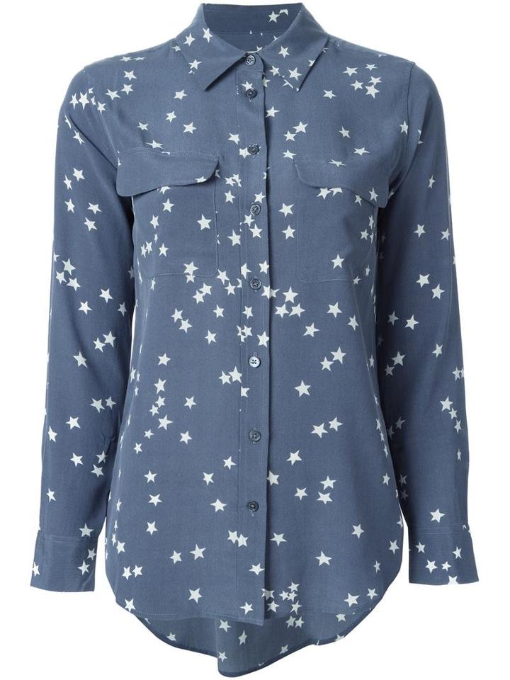 Equipment Star Print Shirt, Women's, Size: Xs, Silk