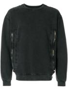 Laneus Button Up Sweatshirt - Black