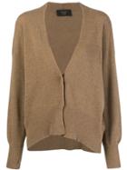Maison Flaneur Cashmere Knitted V-neck Cardigan - Nude & Neutrals