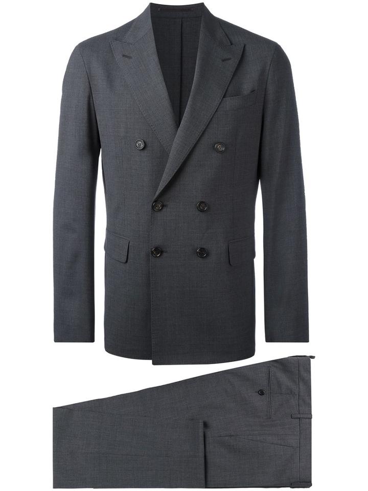 Dsquared2 Double Breasted Suit, Size: 48, Grey, Spandex/elastane/virgin Wool/viscose/polyester