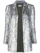 P.a.r.o.s.h. Sequinned Open-front Blazer - Silver