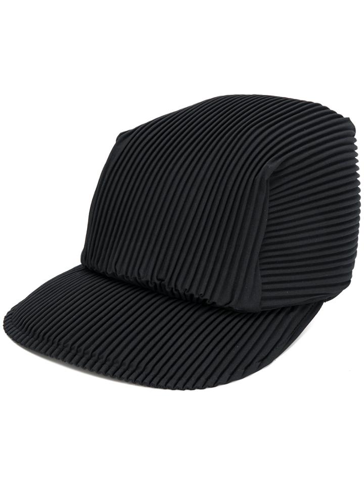 Pleats Please By Issey Miyake Pleated Baseball Cap - Black