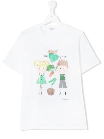 Simonetta - Teen Printed T-shirt - Kids - Cotton/spandex/elastane - 14 Yrs, White