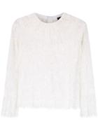 Andrea Bogosian Lace Long Sleeved Top - White