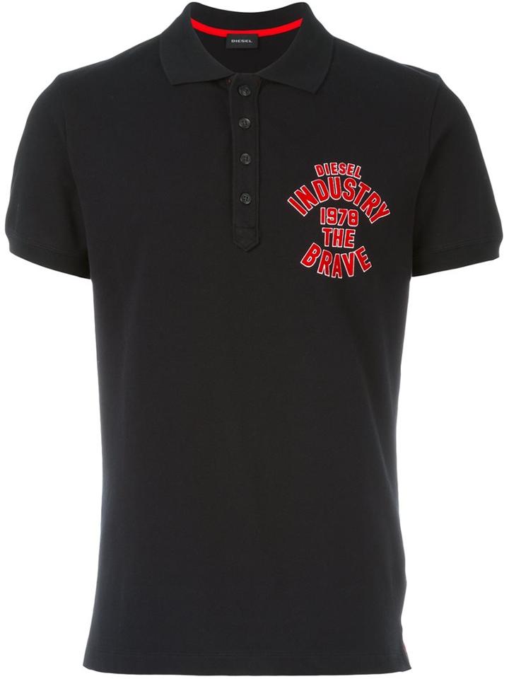 Diesel Chest Print Polo Shirt
