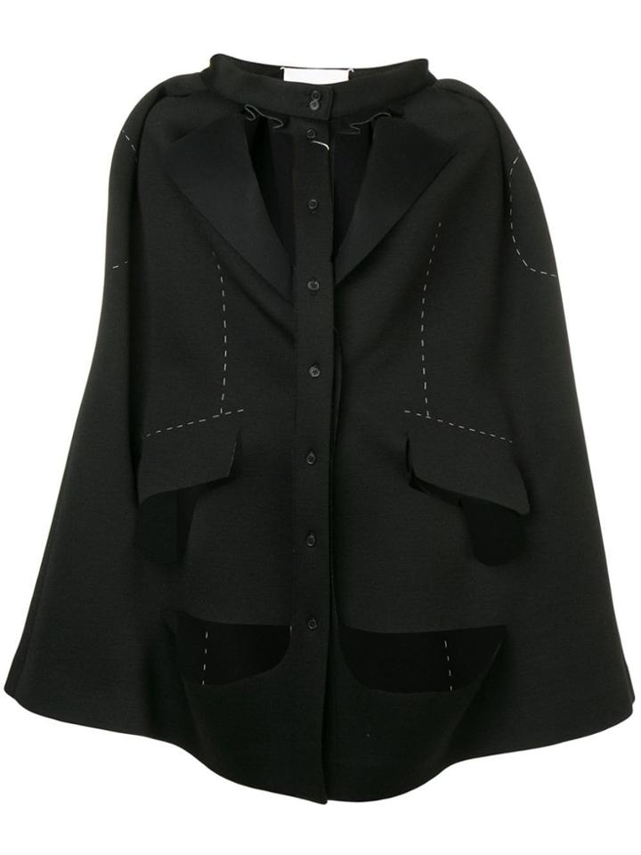 Maison Margiela Cut-out Cape - Black