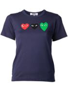 Comme Des Garçons Play Basic T-shirt, Women's, Size: Large, Blue, Cotton