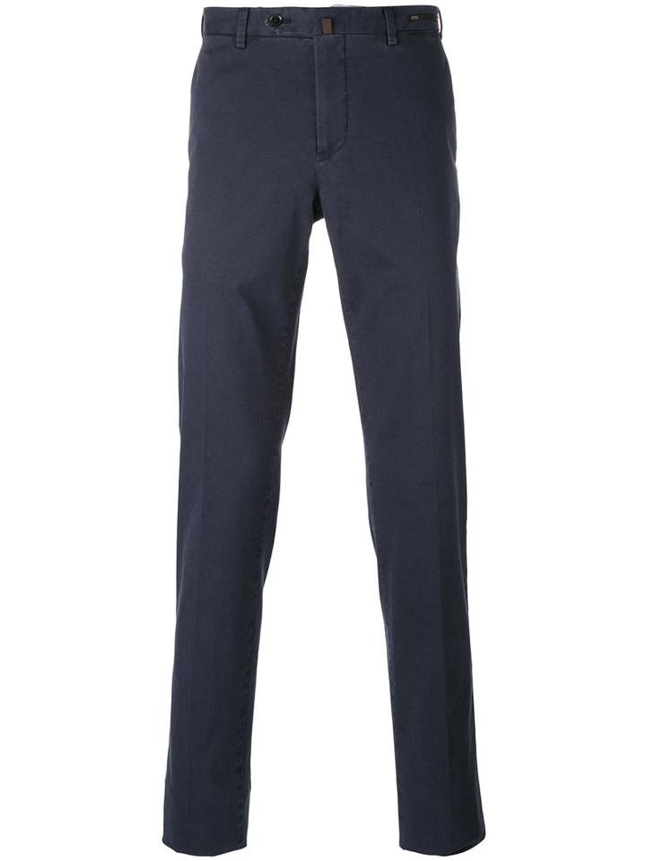 Pt01 - Slim Chino Trousers - Men - Cotton/spandex/elastane - 54, Blue, Cotton/spandex/elastane