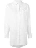 Dkny Oversized Shirt, Women's, Size: Large, White, Ramie