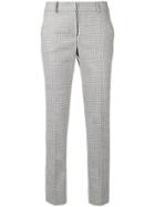 Peserico Cropped Check Trousers - Grey