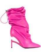Unravel Project Heel Cut-out Detail Boots - Pink